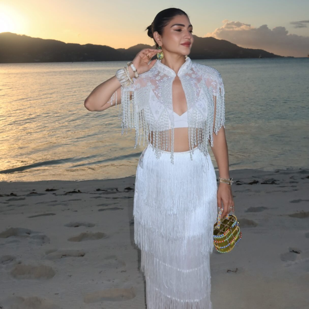 Khushnaz Turner styled Rosantica for a vacation look