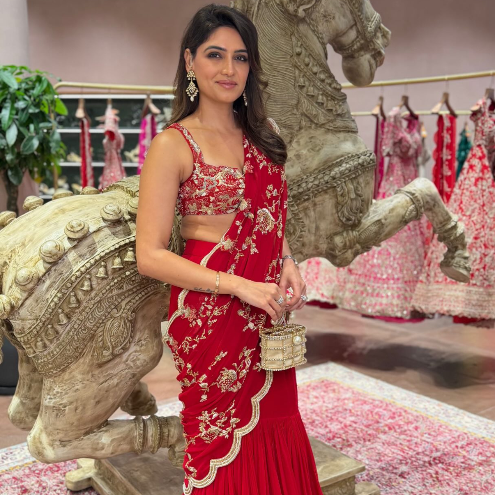Richa Begani makes a statement with Rosantica bag for her festive look