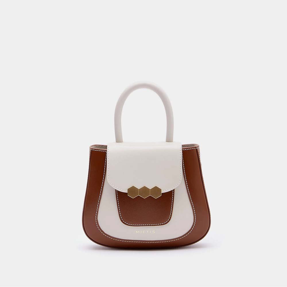 Mini Jill Bag - White and Tan