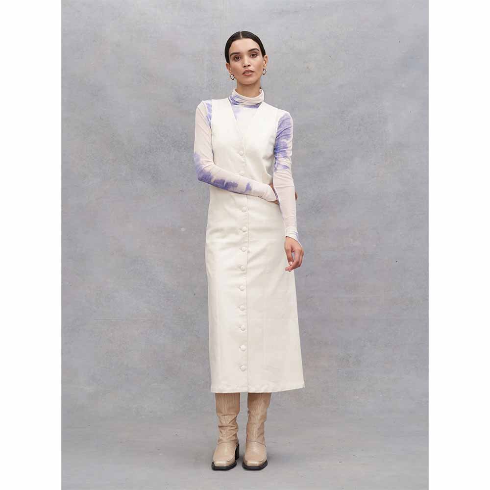 Calvinia Midi Dress - Ecru