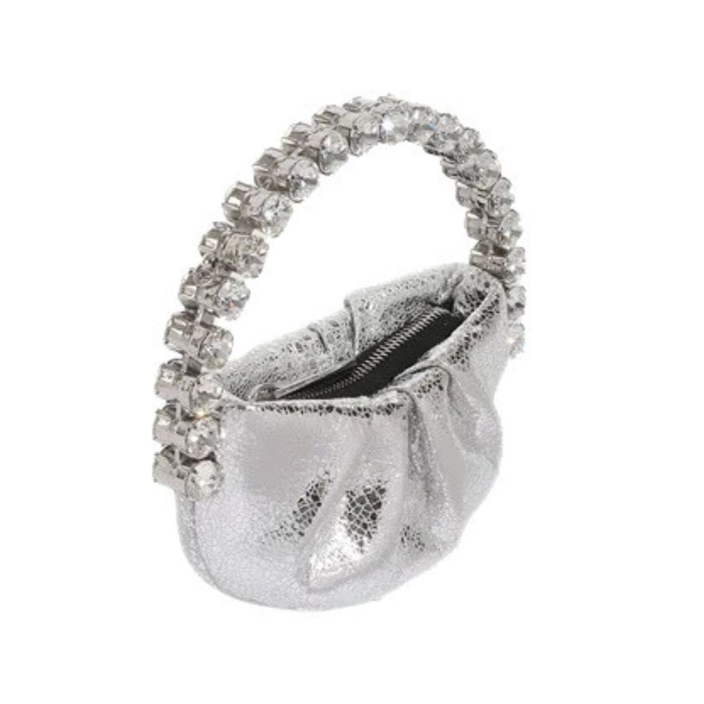 Micro Eternity Cracked Metallic Silver Bag