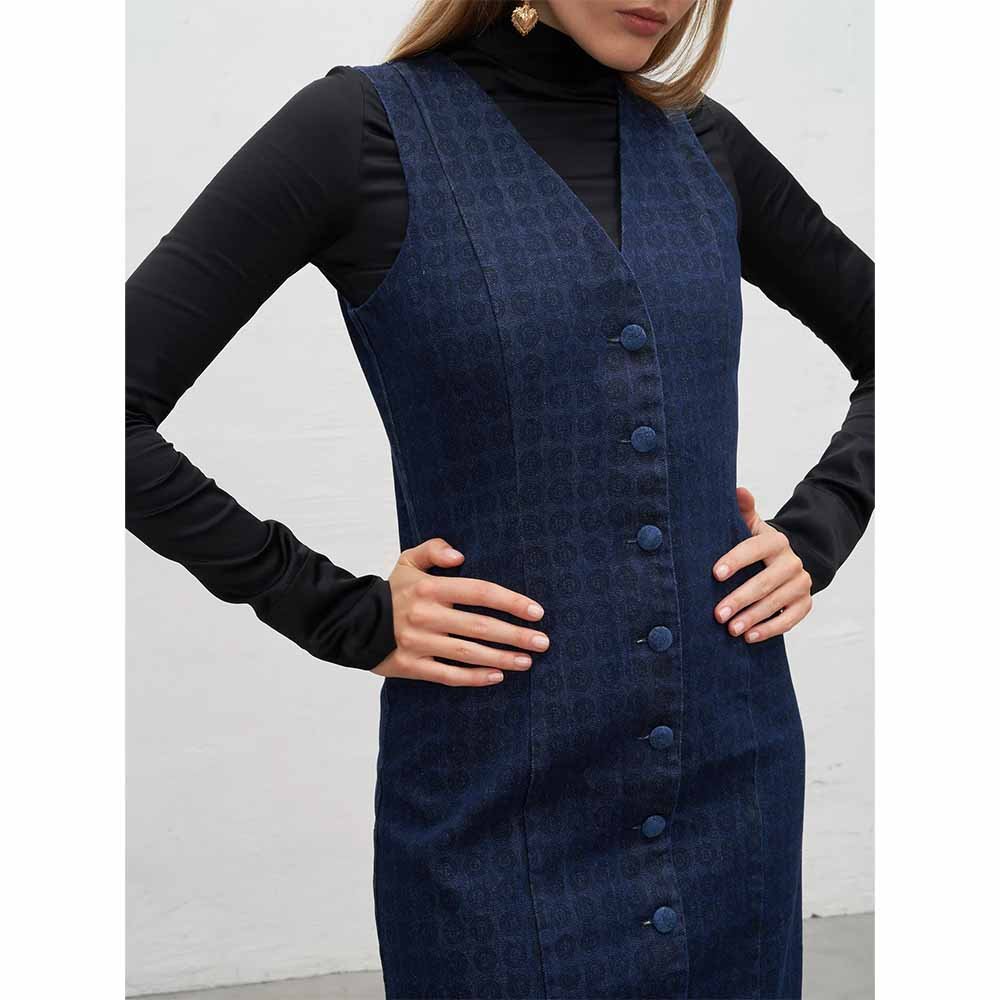 Calvinia Dress - Blue & Black