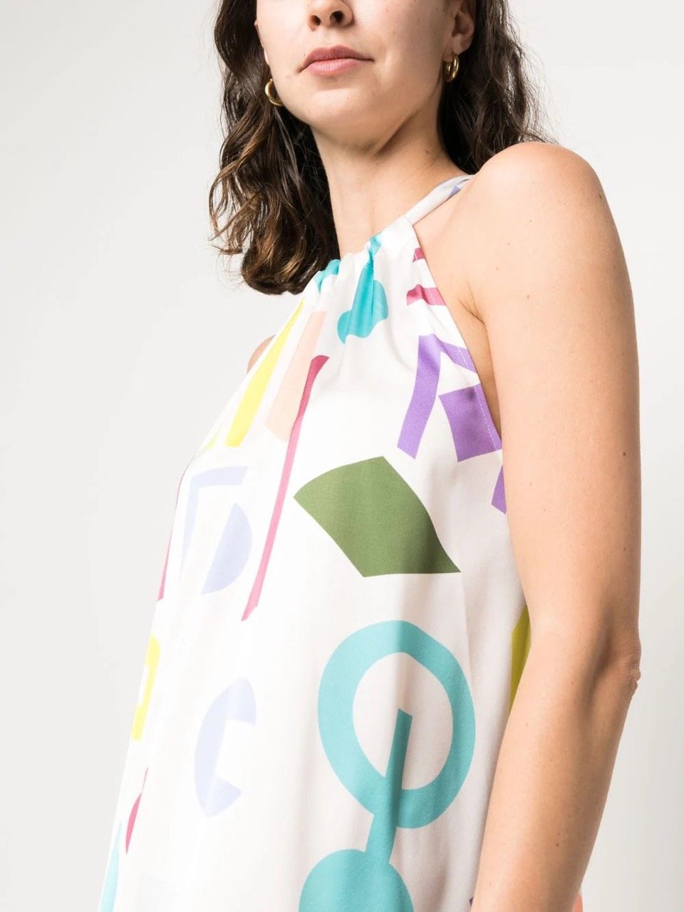 Daxos Halterneck Maxi Dress - Multicolour