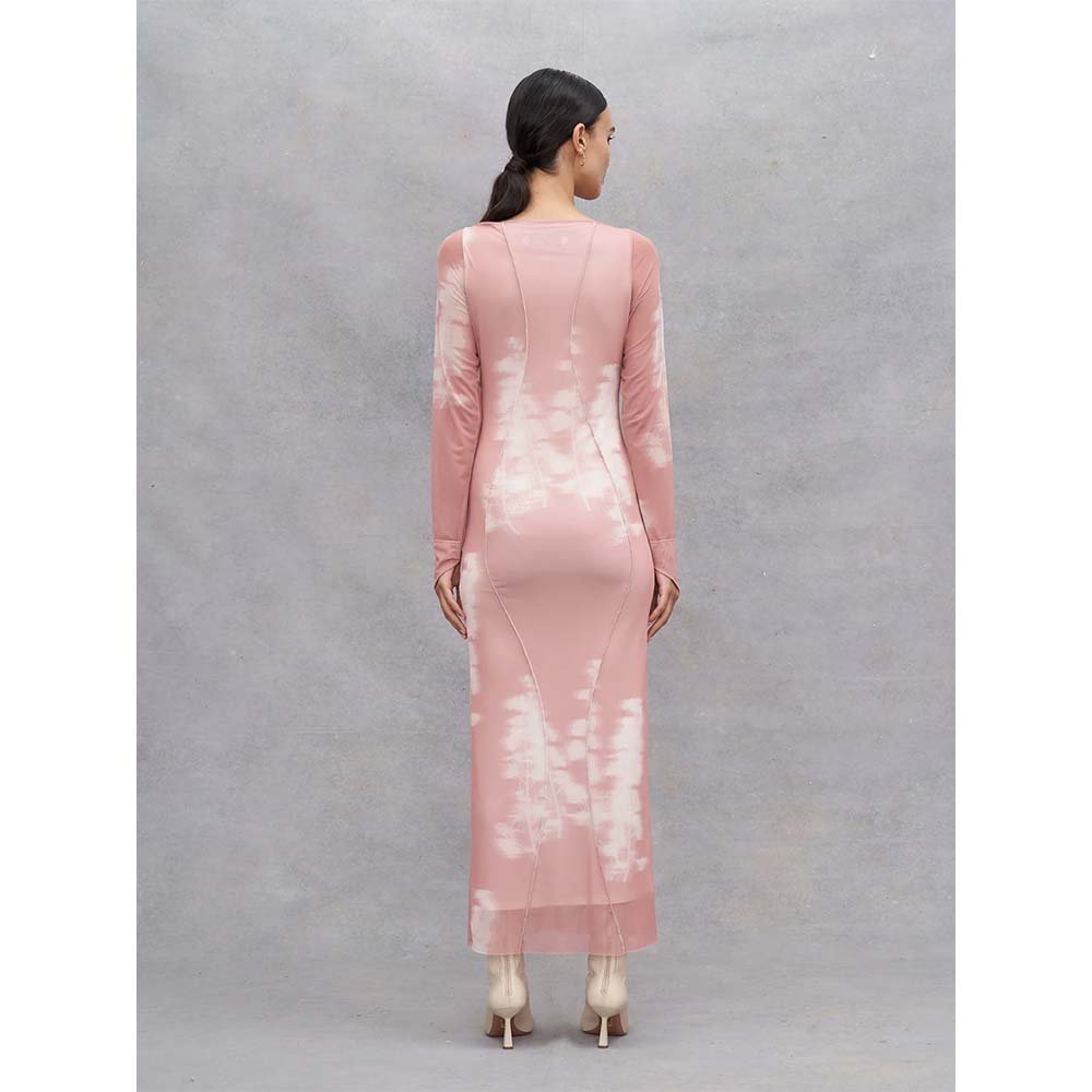 Eva Woven Dress - Abstract Misty Rose / Tofu