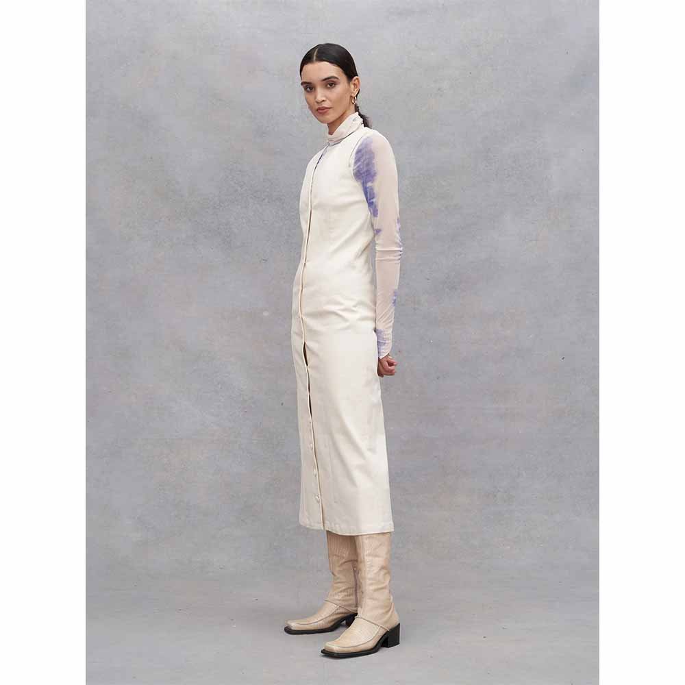 Calvinia Midi Dress - Ecru