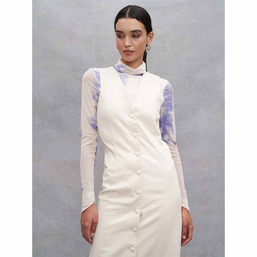 Calvinia Midi Dress - Ecru