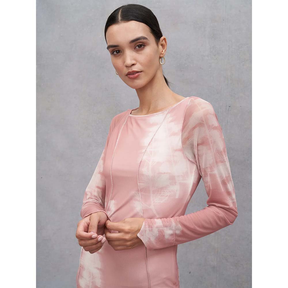 Eva Woven Dress - Abstract Misty Rose / Tofu