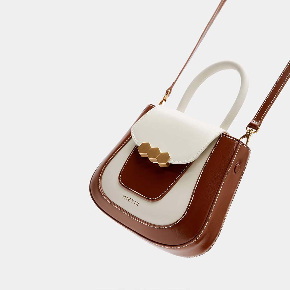 Mini Jill Bag - White and Tan