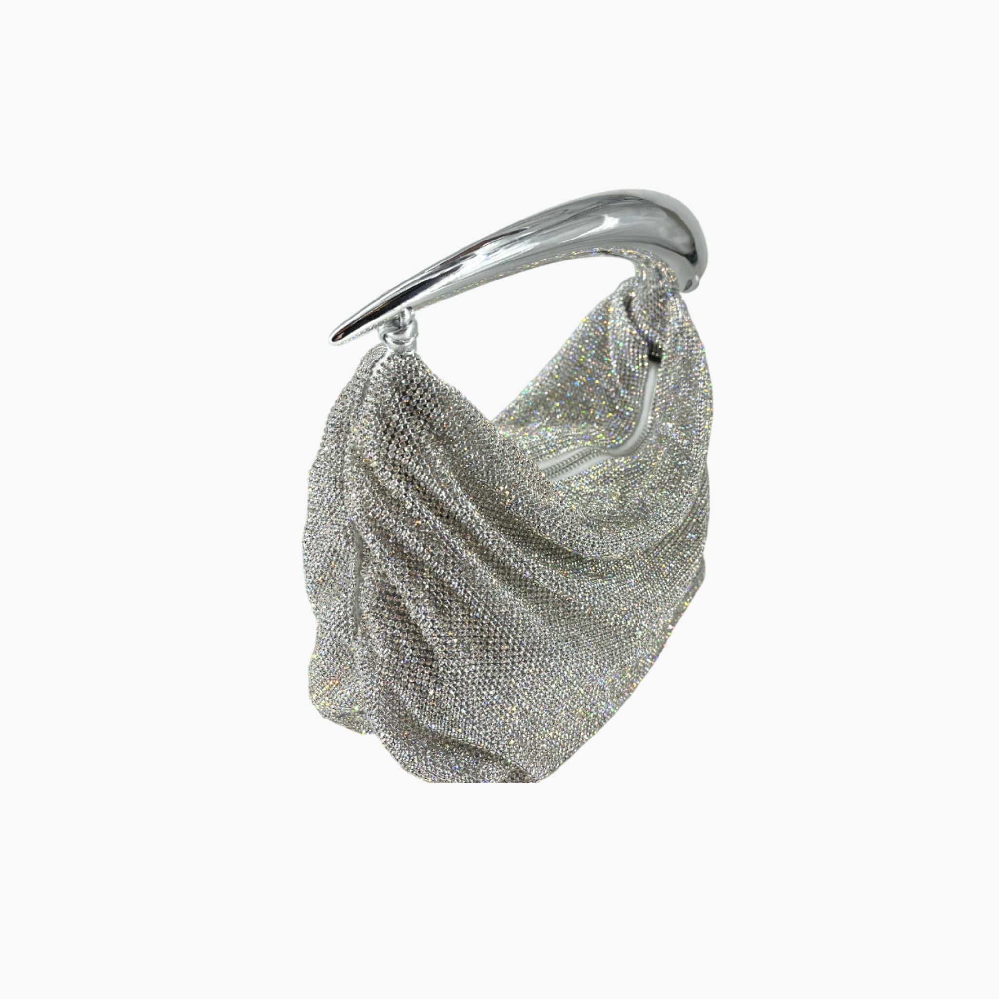 Blake Mini Strass Mesh - White