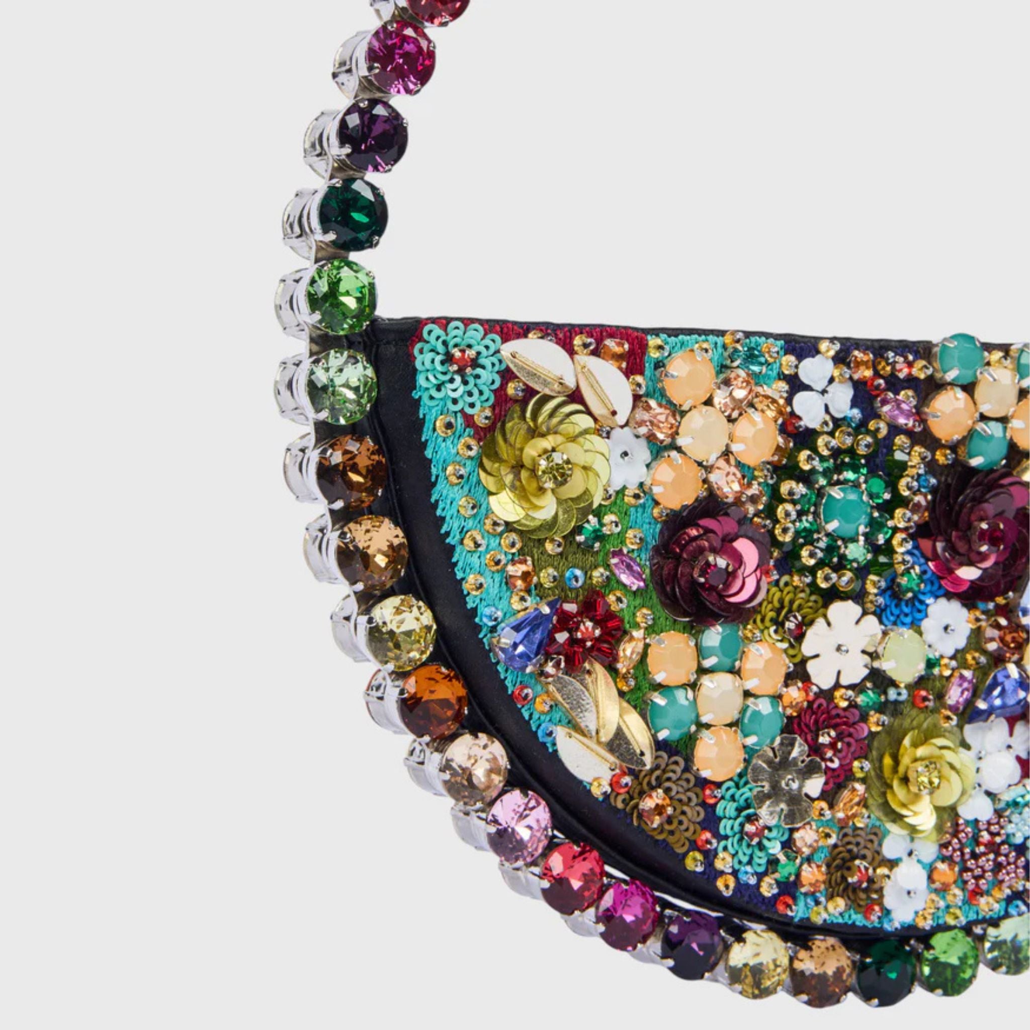 Eternity Garden Embroidery Clutch - Rainbow