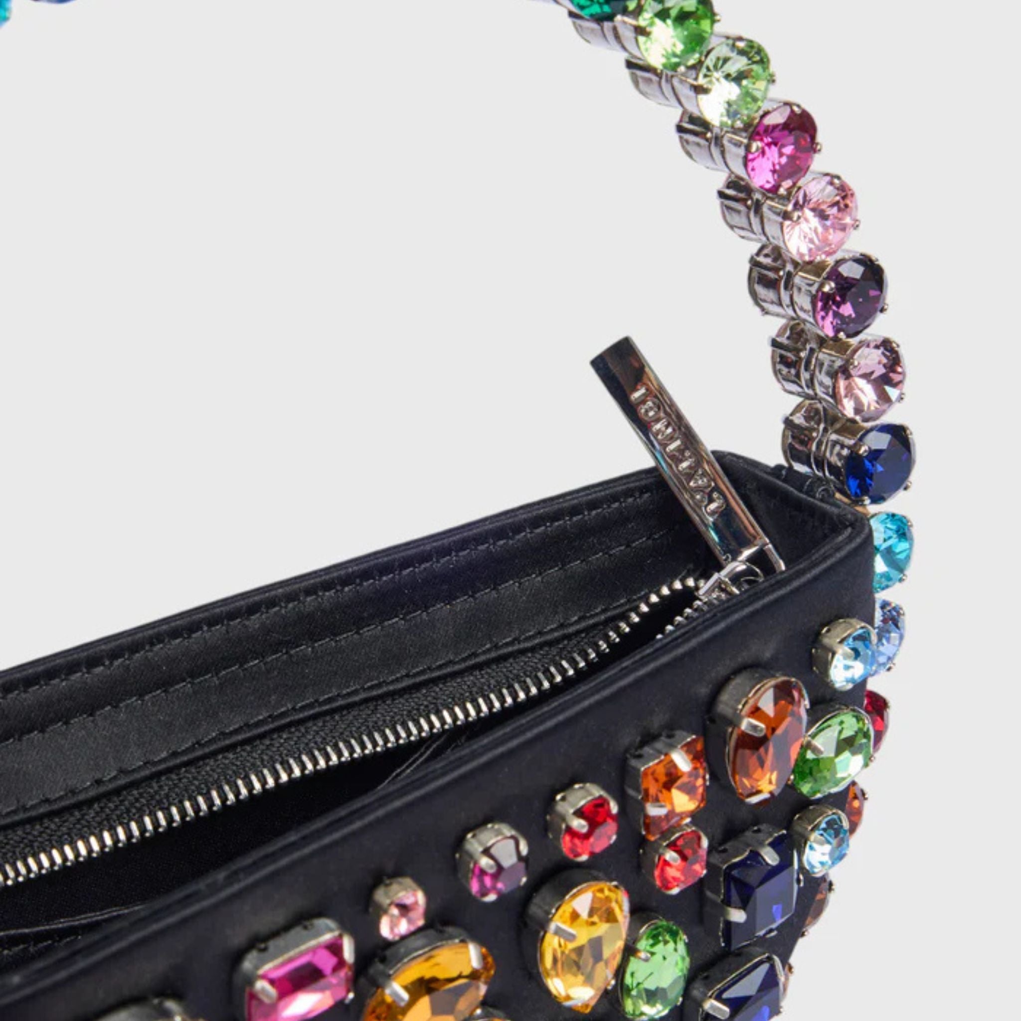 Eternity Stones Embroidery Clutch - Rainbow