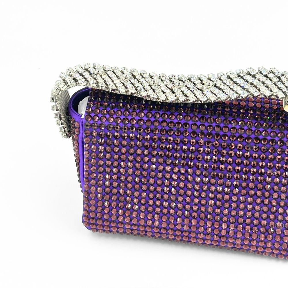 My Dream Mini Full Strass Satin Bag - Violet