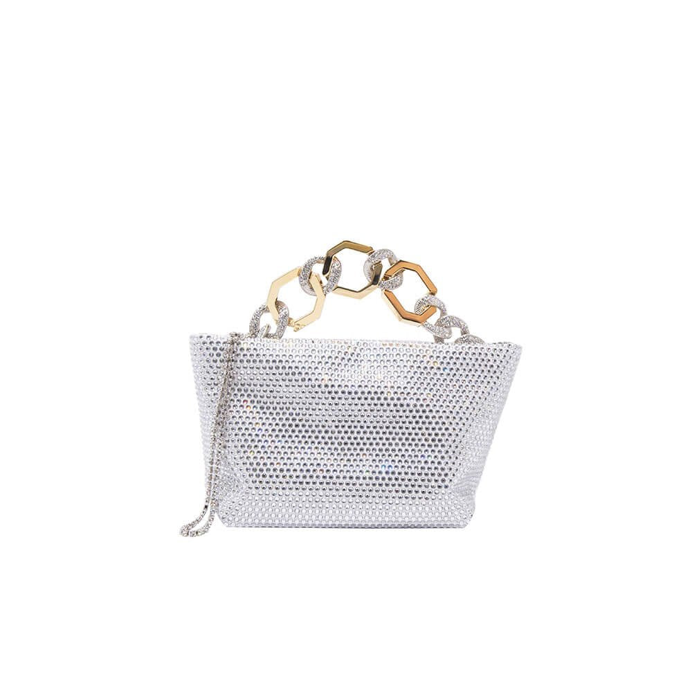 Jessye Crystal Bag - White