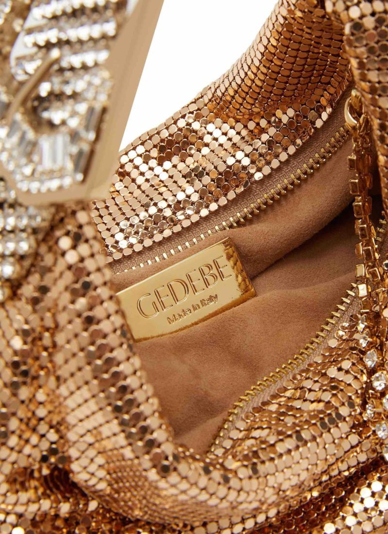 Jill Metal Mesh Gold Bag