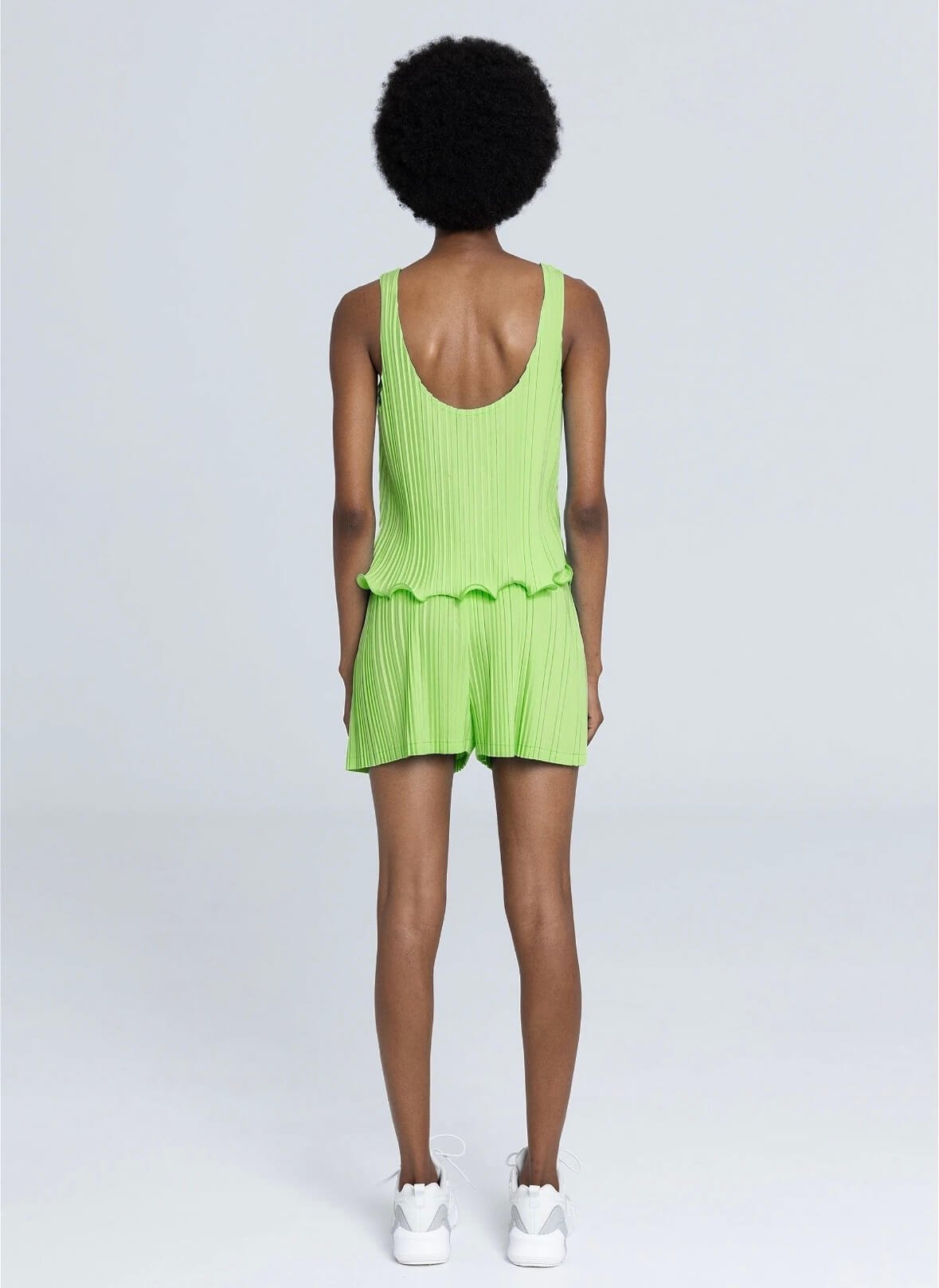 Pleated Shorts - Green