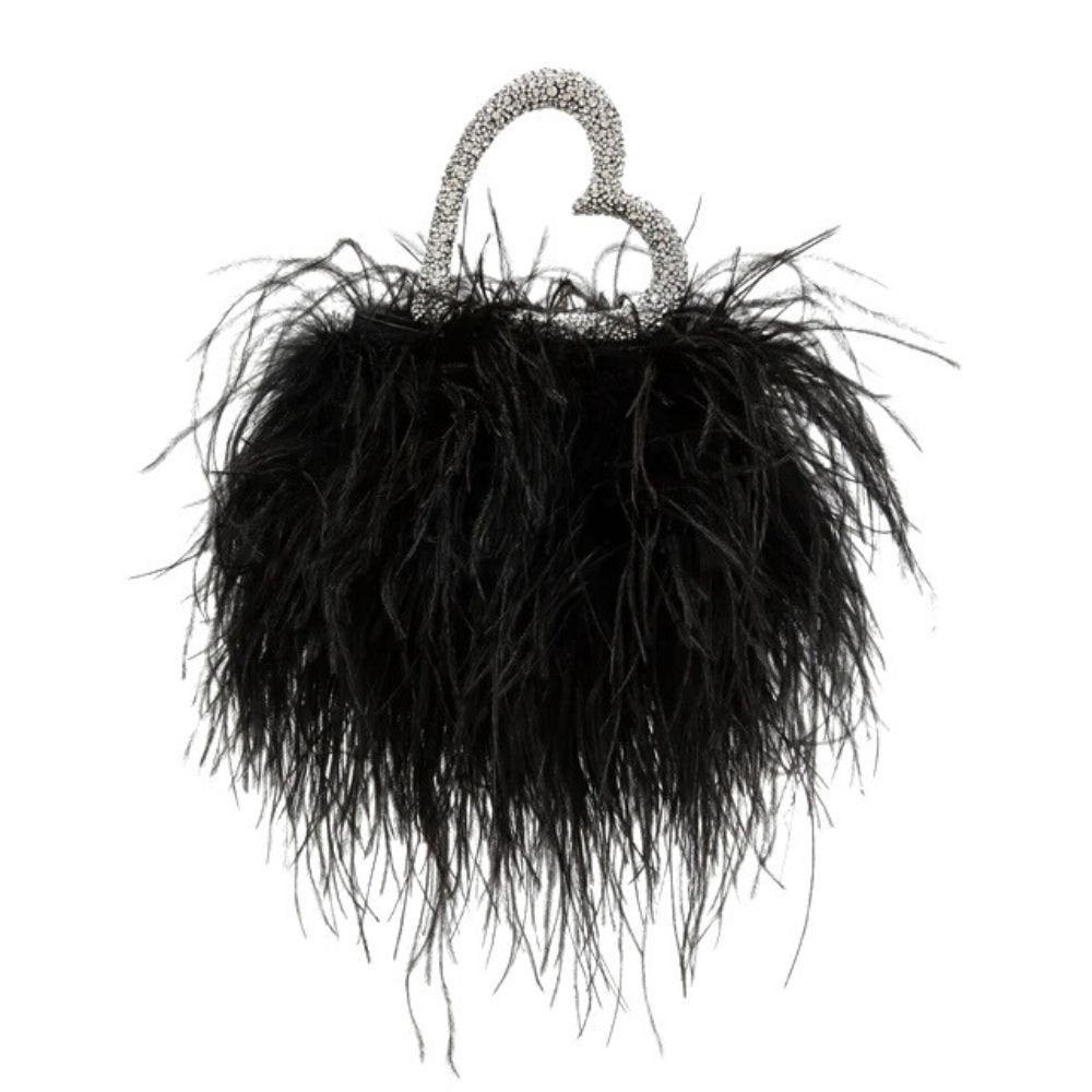 Love Feather Pouch - Black
