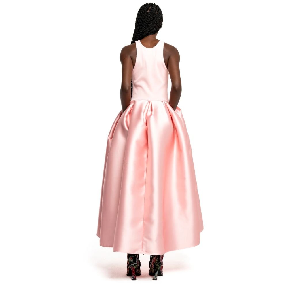 Full Skirt Tank Top Dress - Light Pink