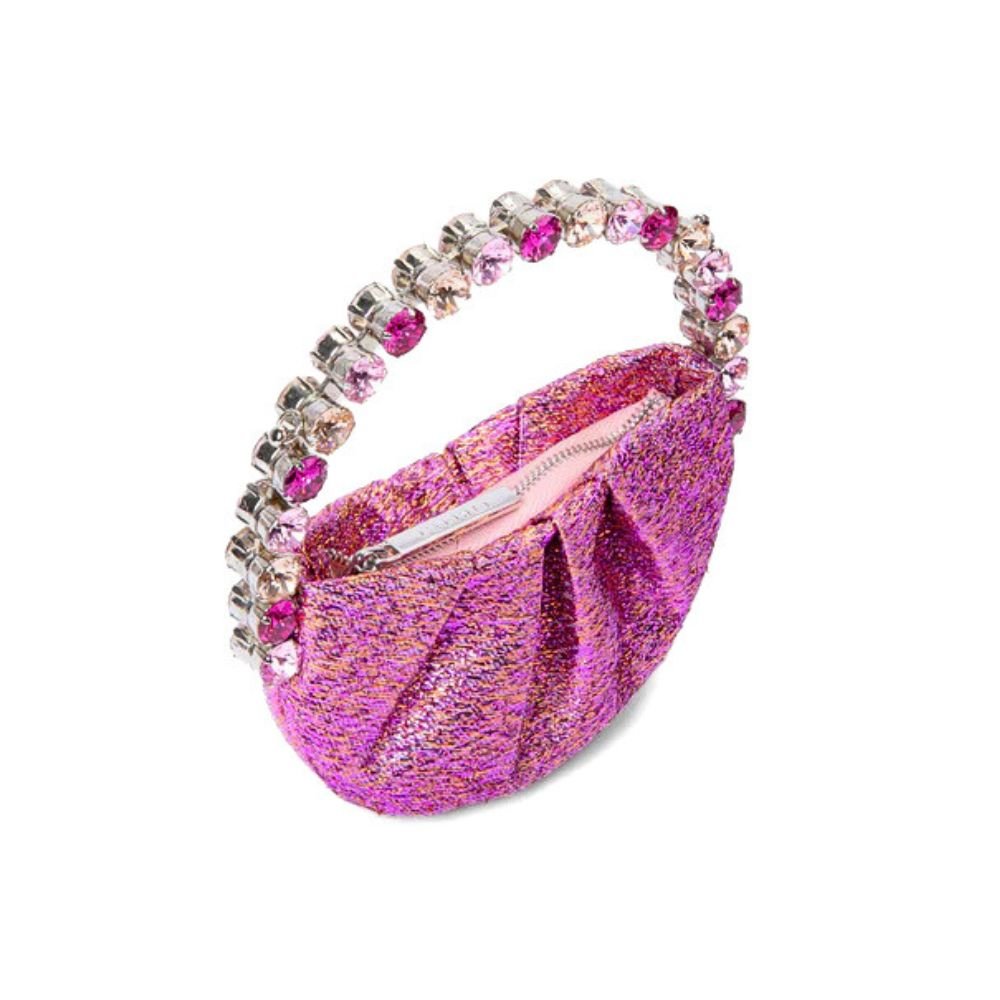 Micro Eternity Pink Jacquard Clutch