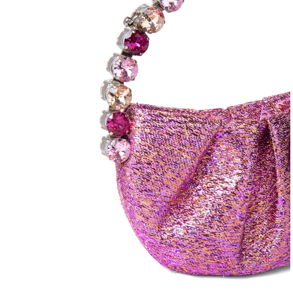 Micro Eternity Pink Jacquard Clutch