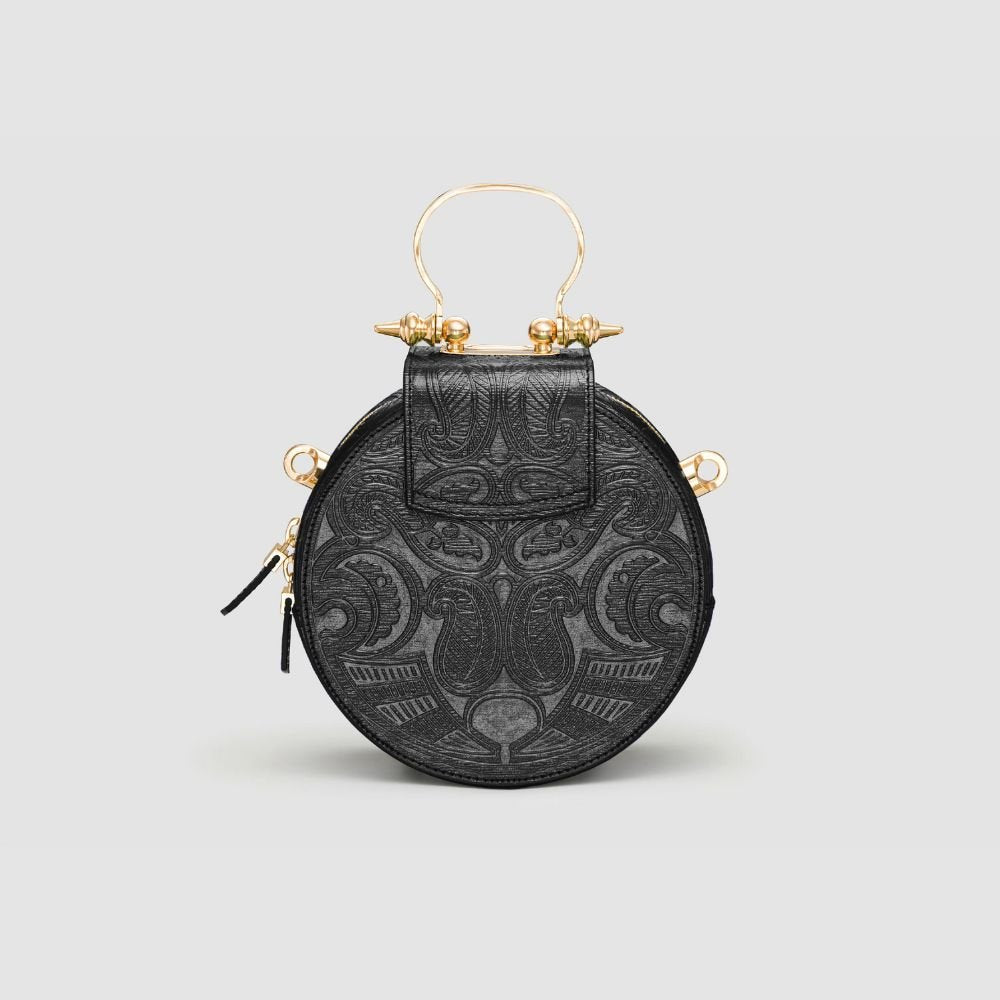 Mini Dome Embossed Bag - Black