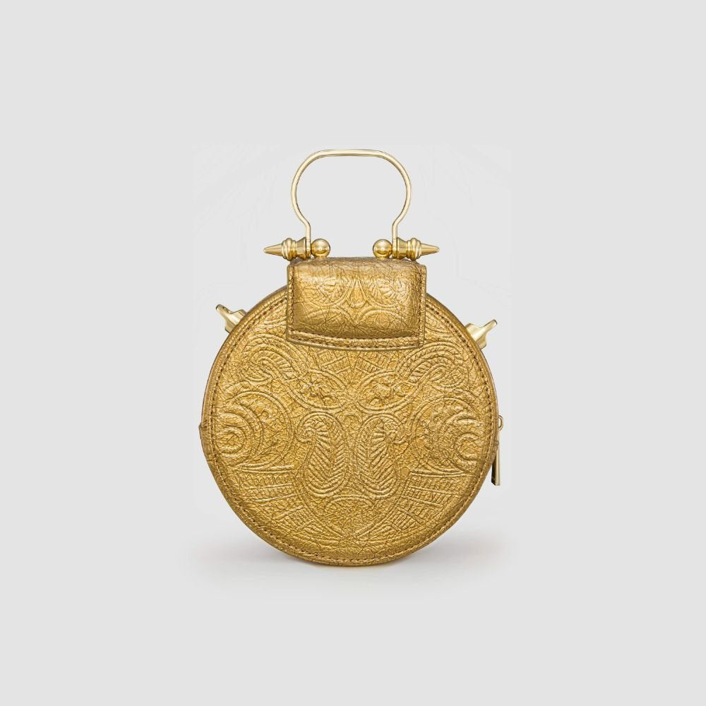Mini Dome Embossed Bag - Gold