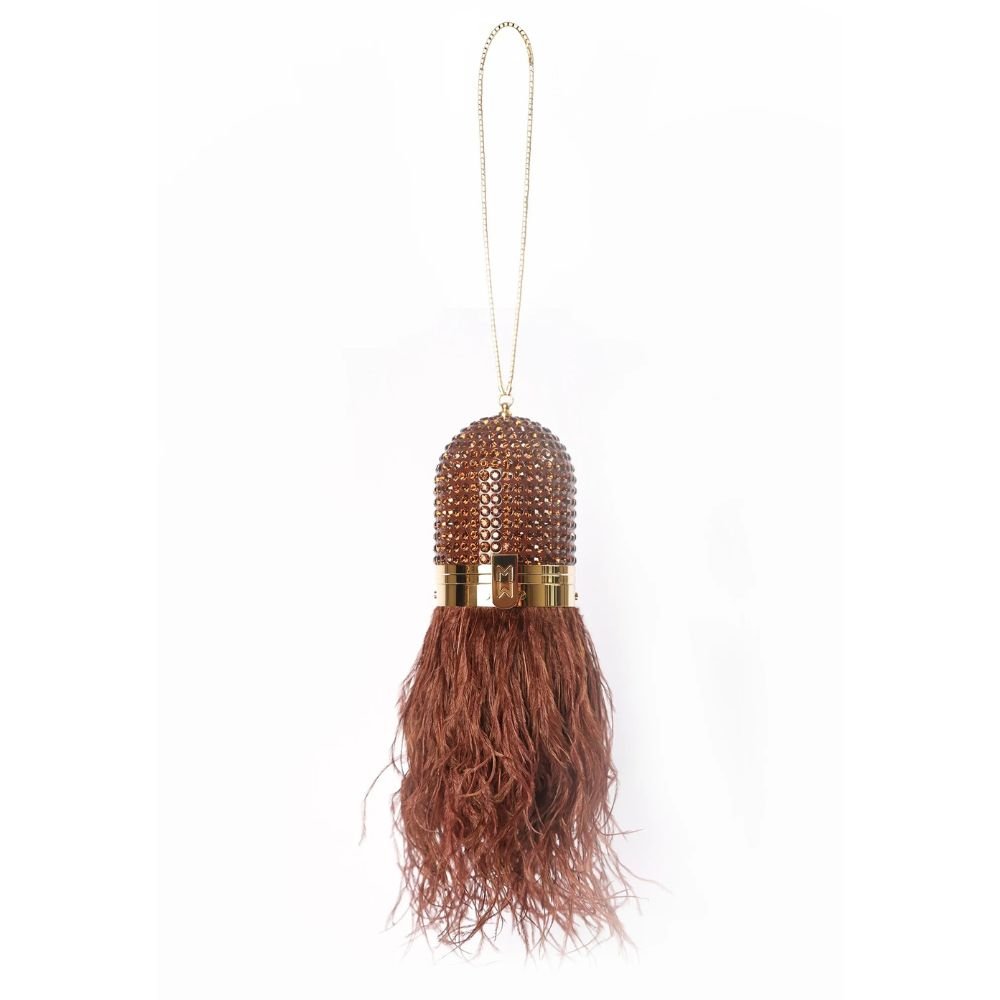 Shop Marzook Mocha Feather Pill Bag On AiSPi