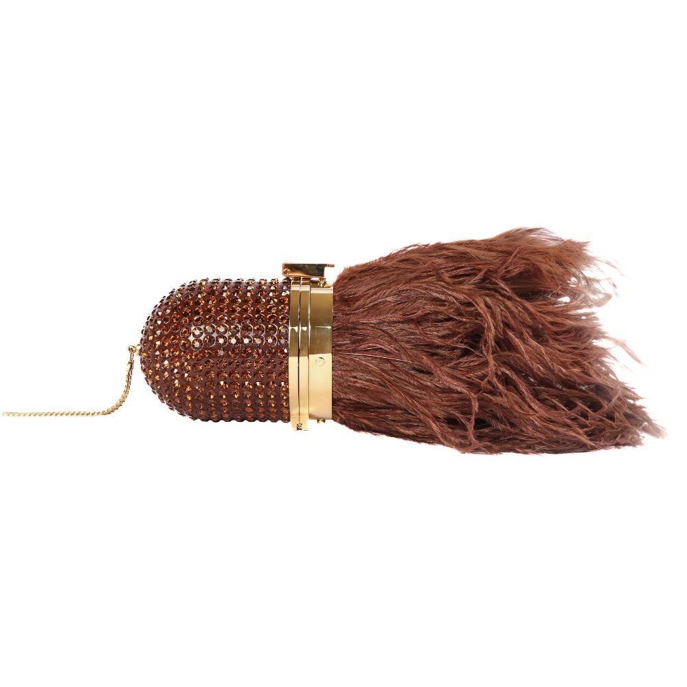 Mocha Feather Pill Bag