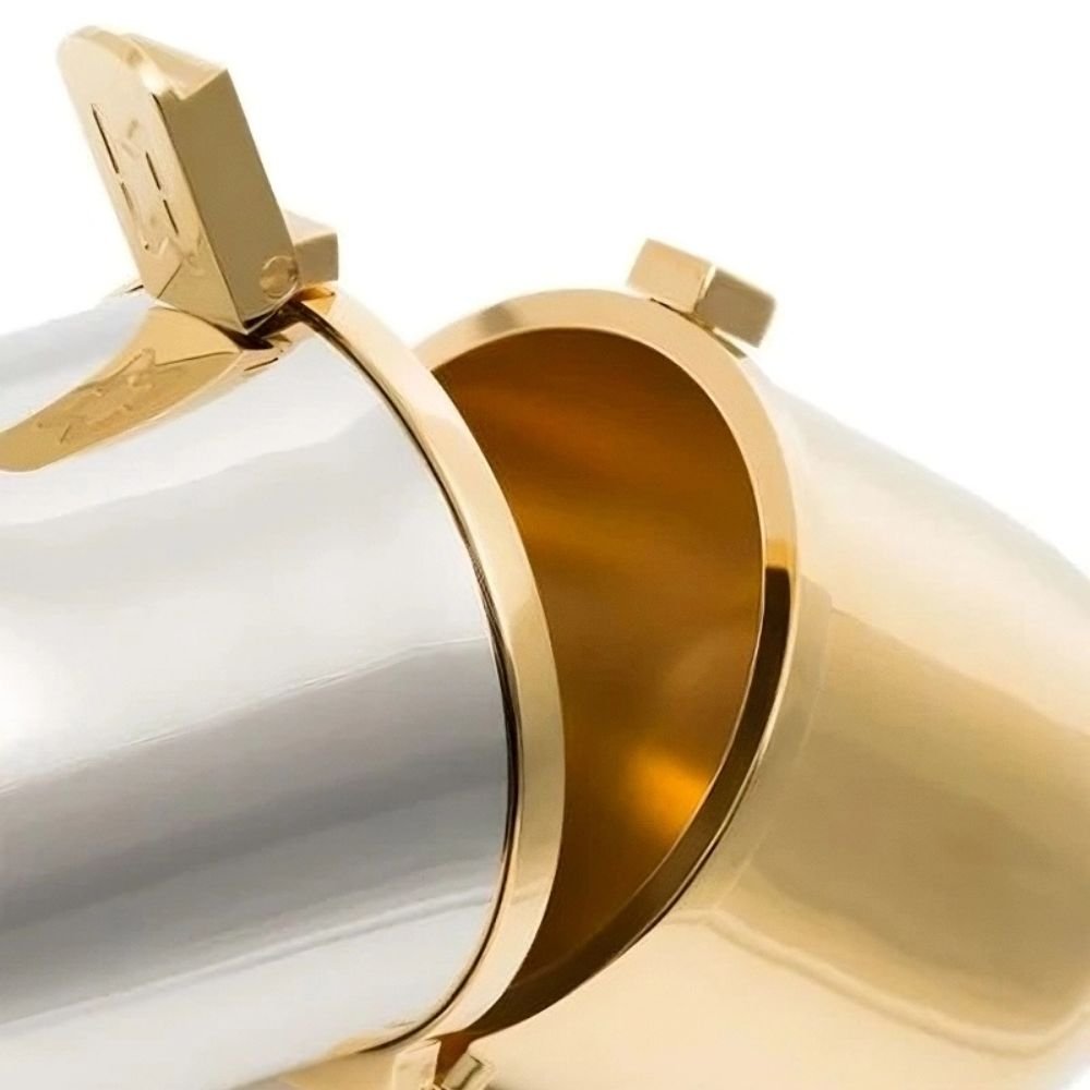 Half Gold & Silver Metal Pill Bag