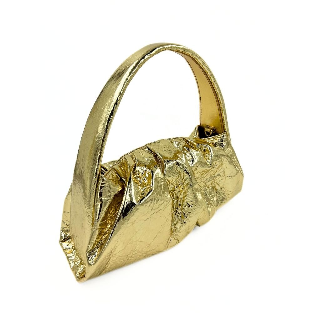 Hera Pineapple Fabric Bag - Gold