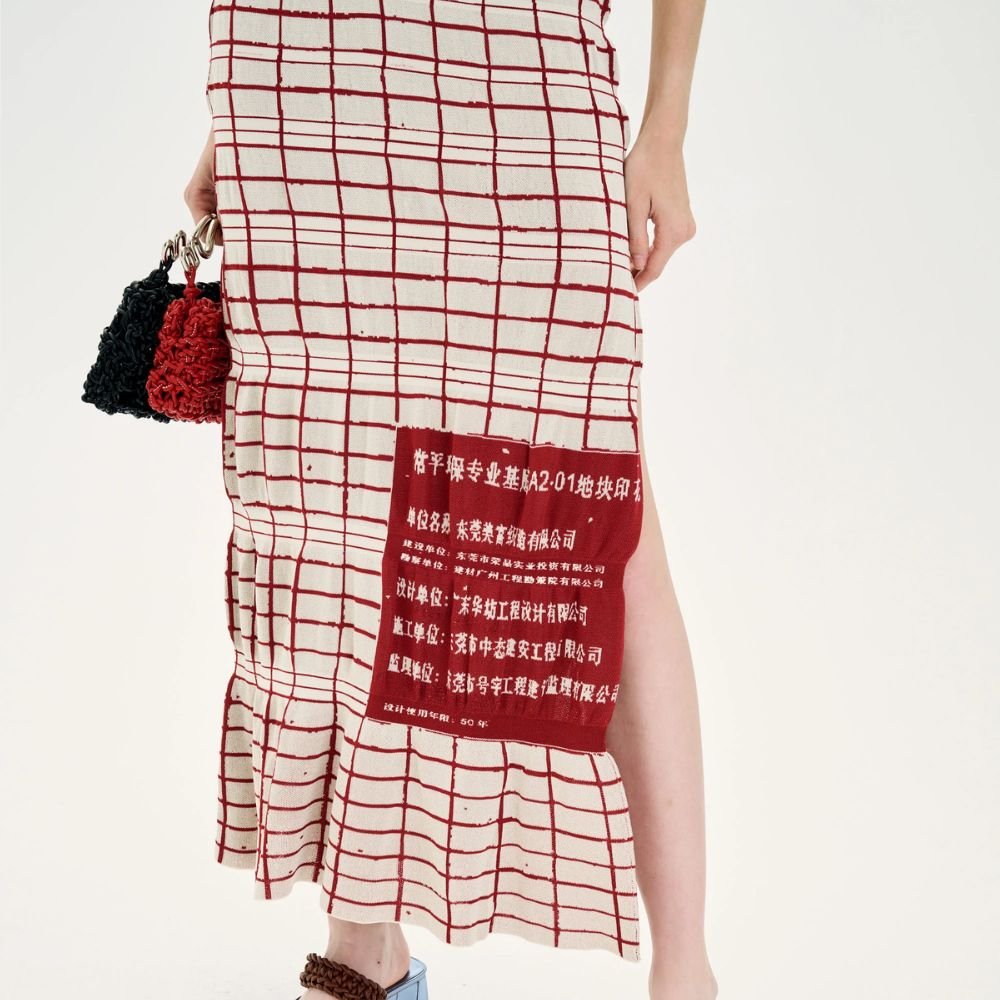 Ume Plaid Print Maxi Tank Dress - Balboa Cream