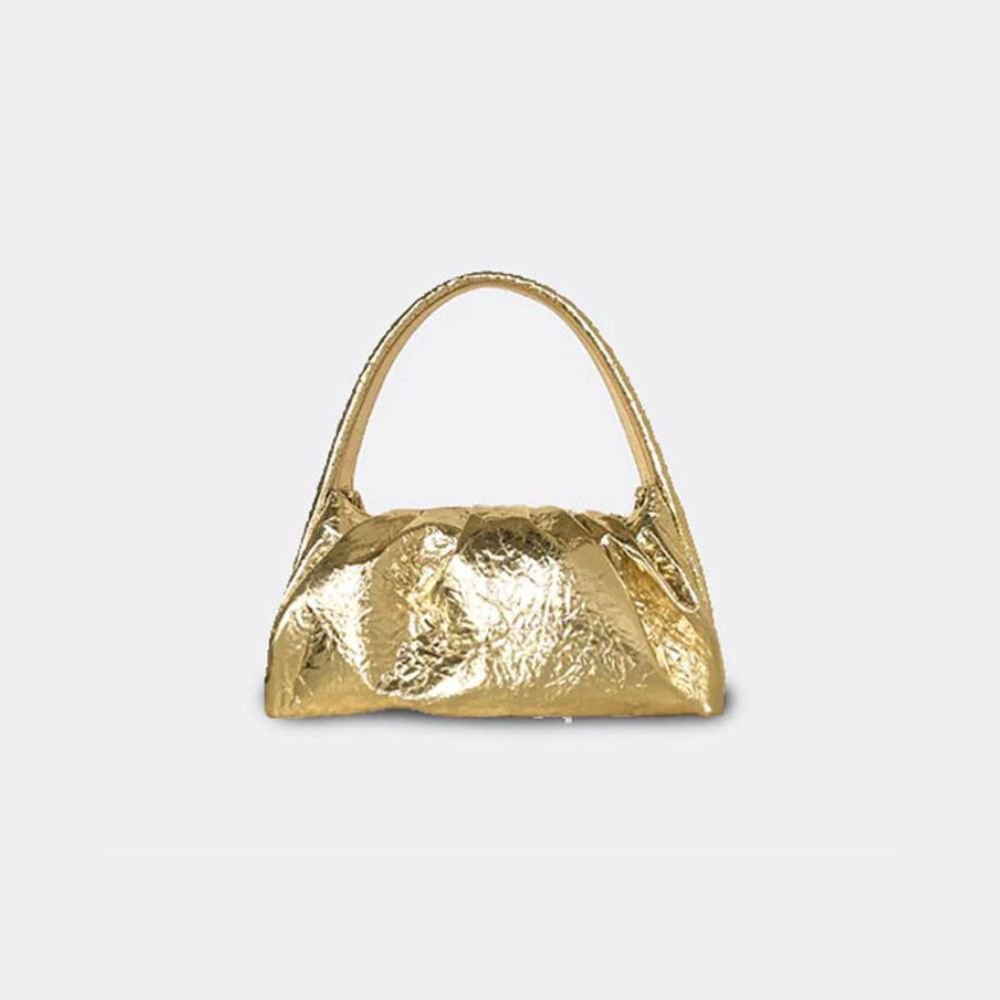 Hera Pineapple Fabric Bag - Gold