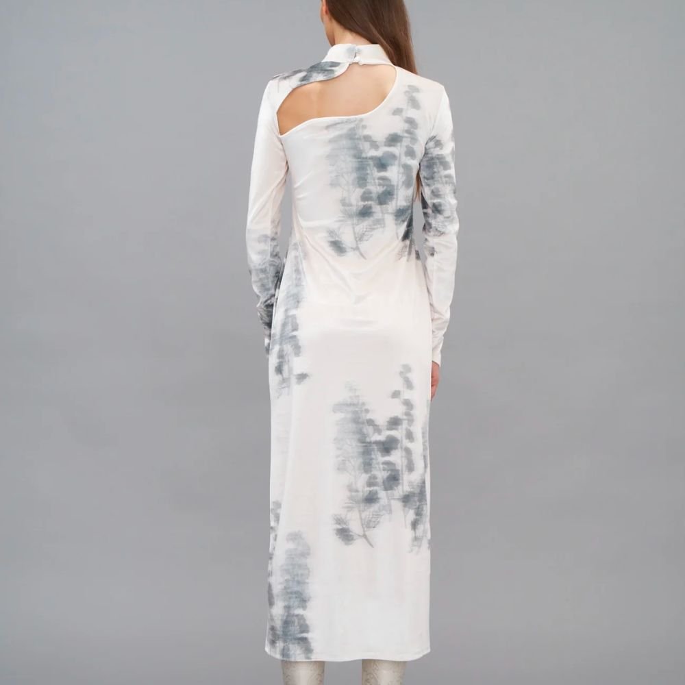 Gaia Dress - Abstract Tofu & Green Forest