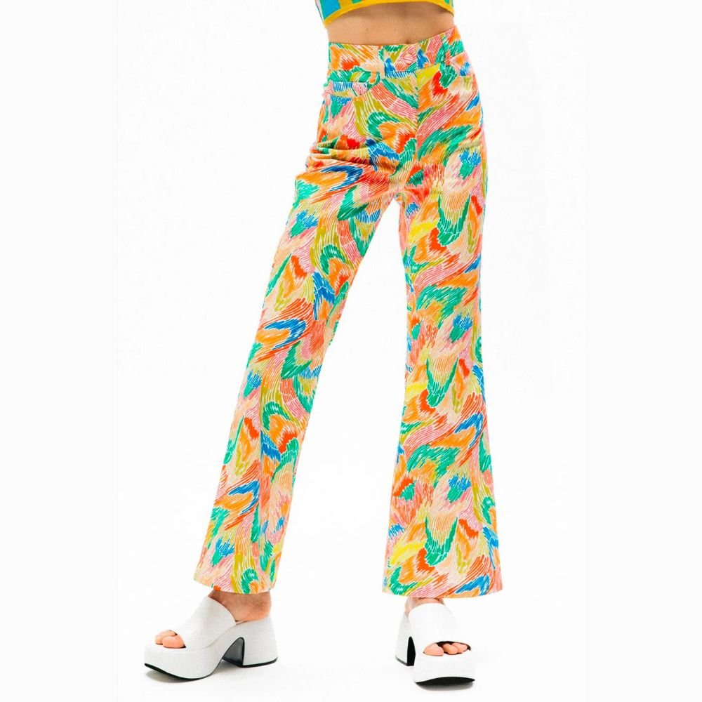 Luna Wide Leg Pants - Rainbow