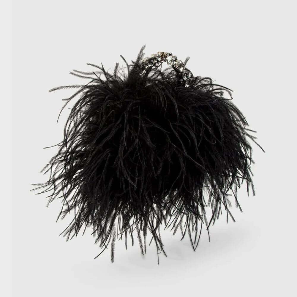 Midnight Taliya Feather Pouch