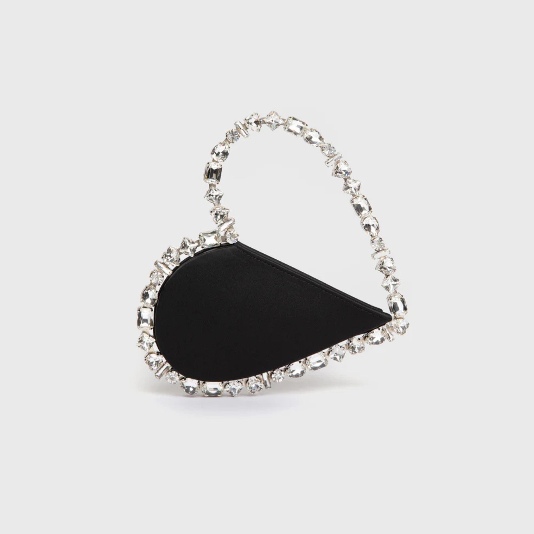Taliya Love Satin Clutch - Black