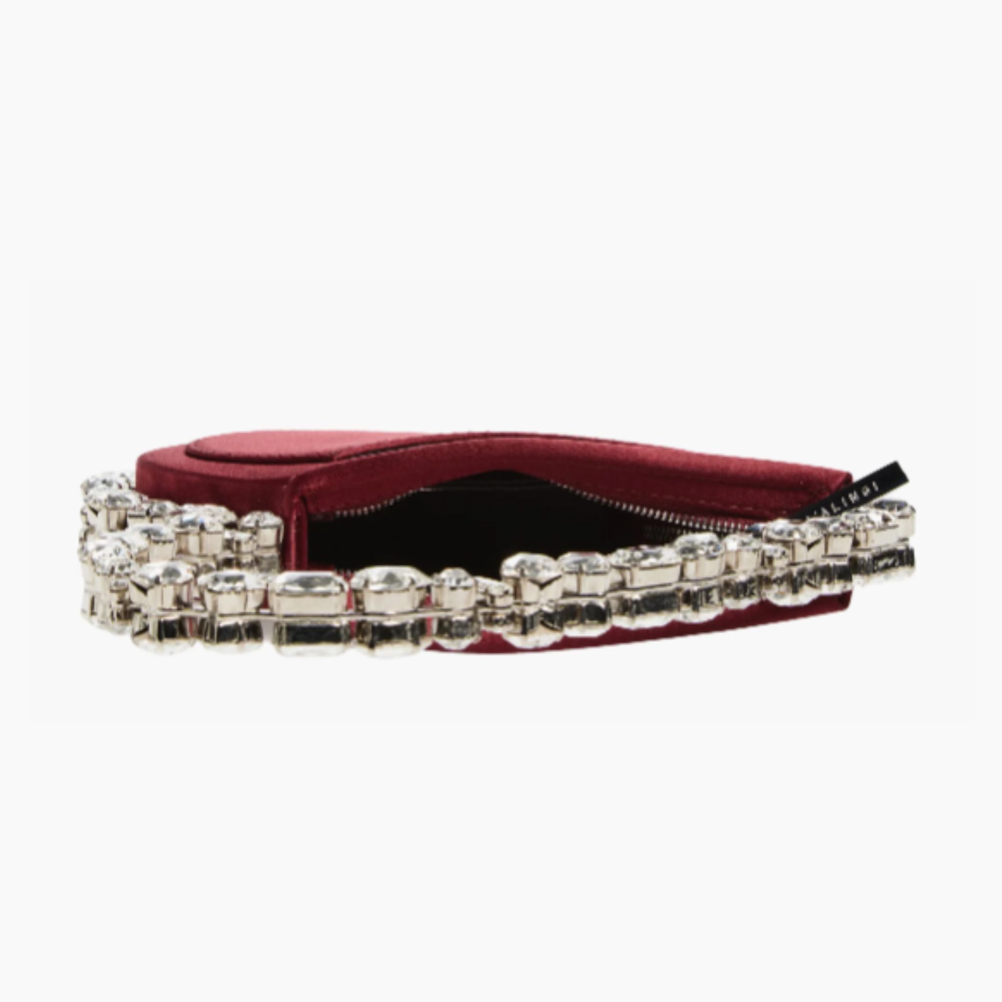 Taliya Love Satin Clutch- Burgundy