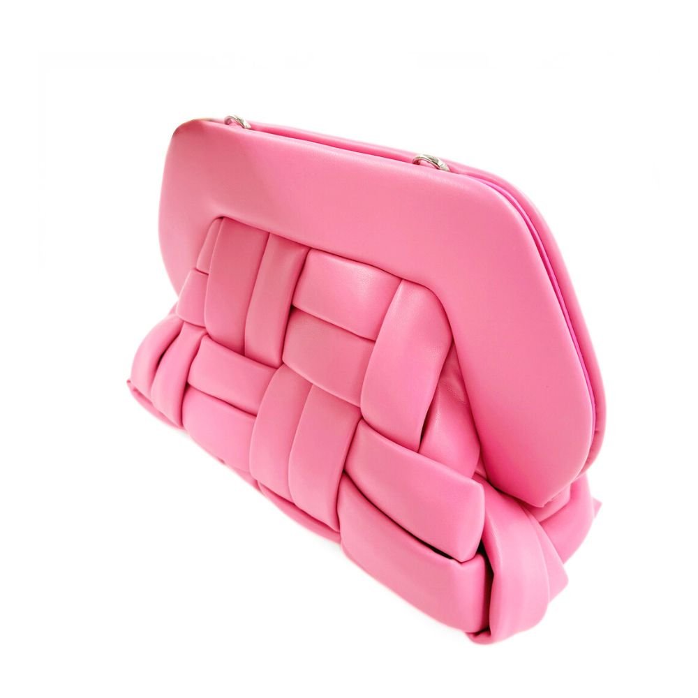 Tia Weaved Vegan Fabric Orchid Bag