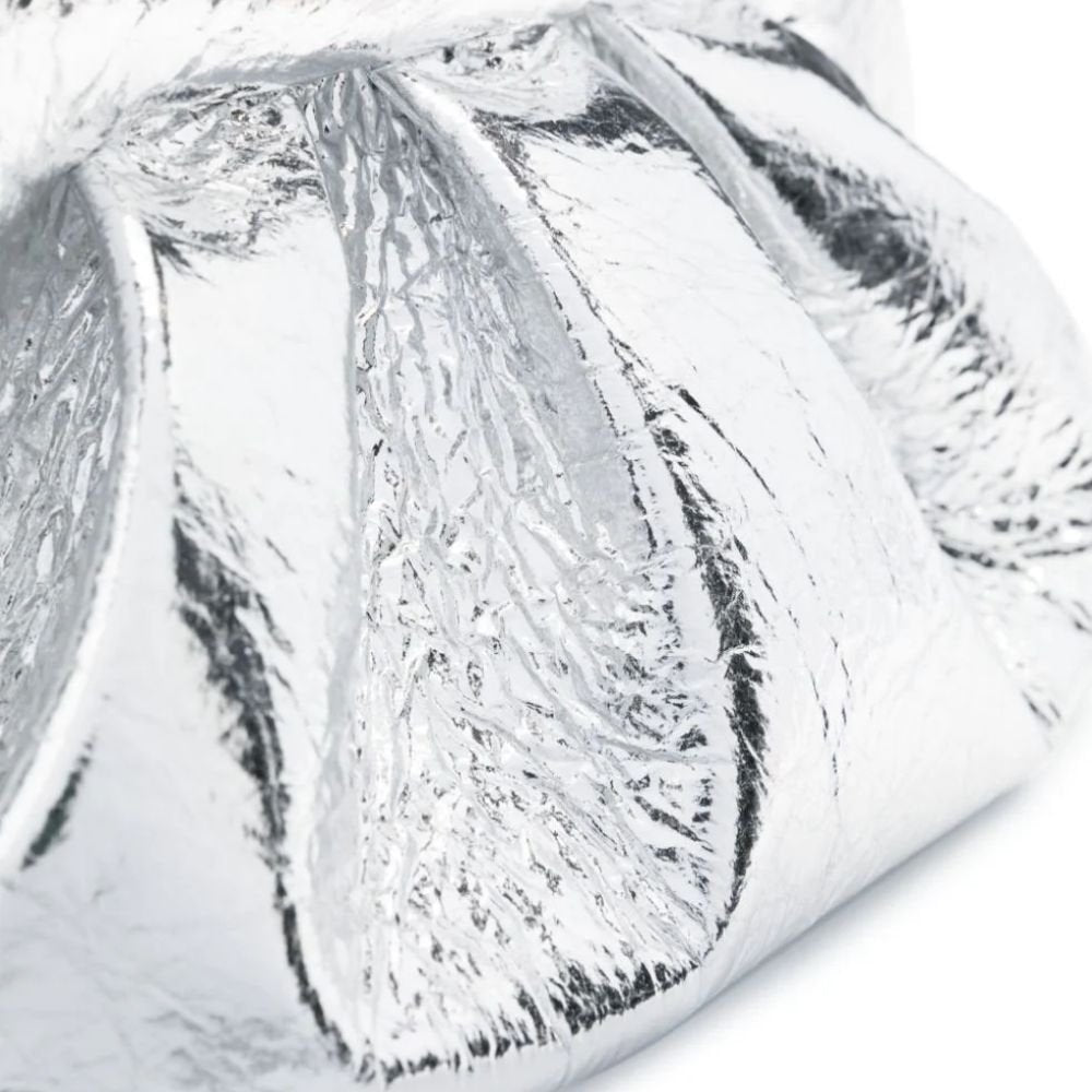Tia Pineapple Fabric Silver Bag
