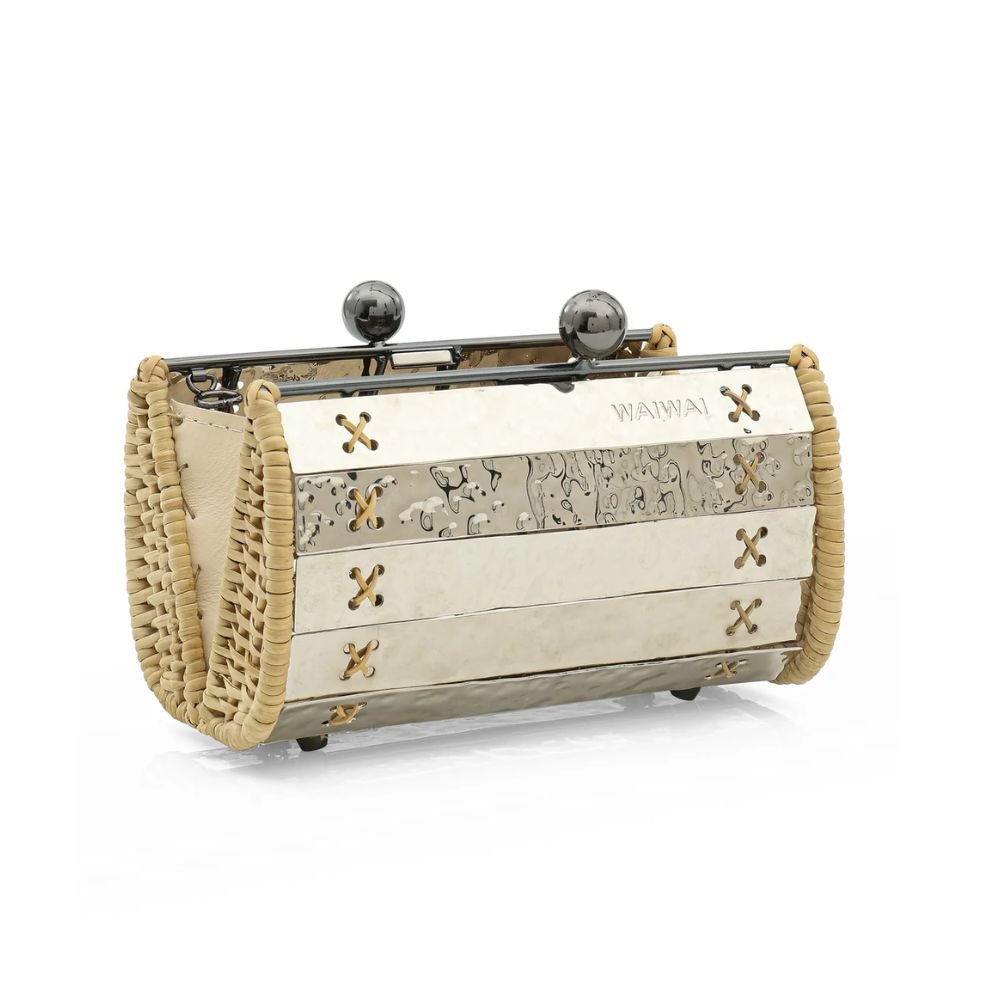 Petit Baoba Clutch - Onyx & Silver