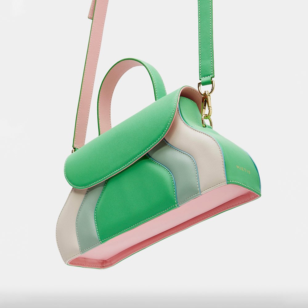 Mietis Marieta Padded Bag - Green & White