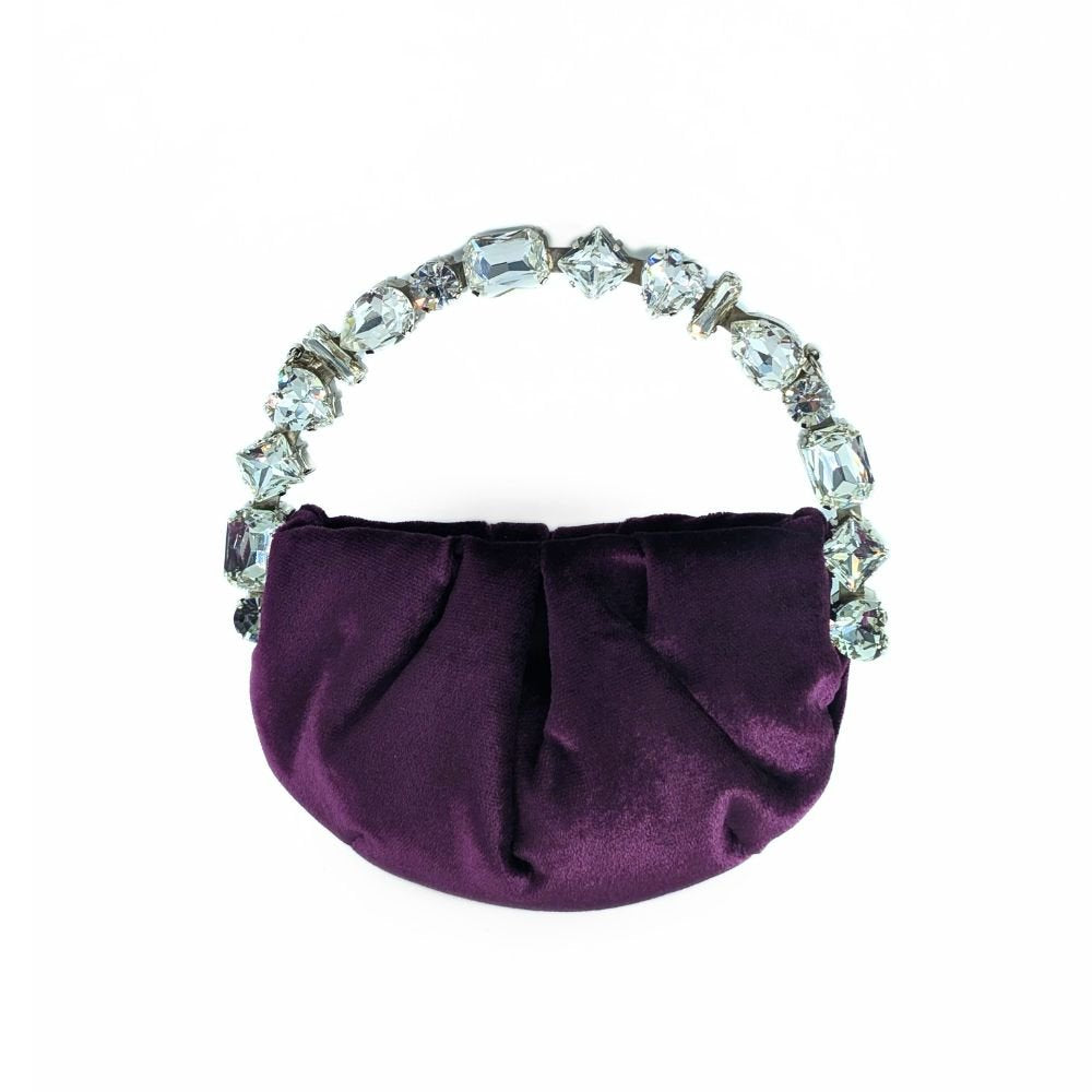 Micro Eternity Taliya Velvet Plum Bag