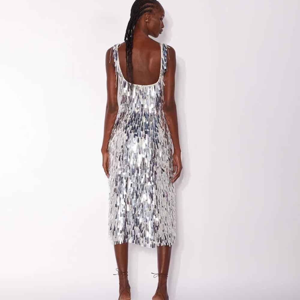 Emika Dress - Silver