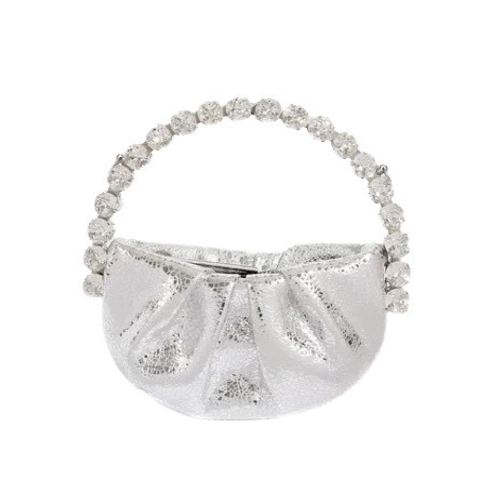 Micro Eternity Cracked Metallic Silver Bag