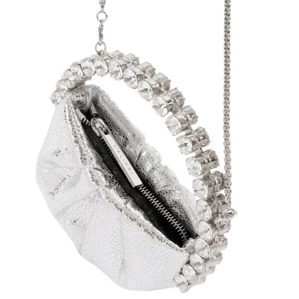Micro Eternity Cracked Metallic Silver Bag