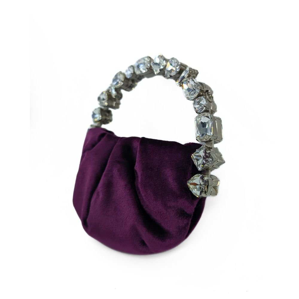 Micro Eternity Taliya Velvet Plum Bag