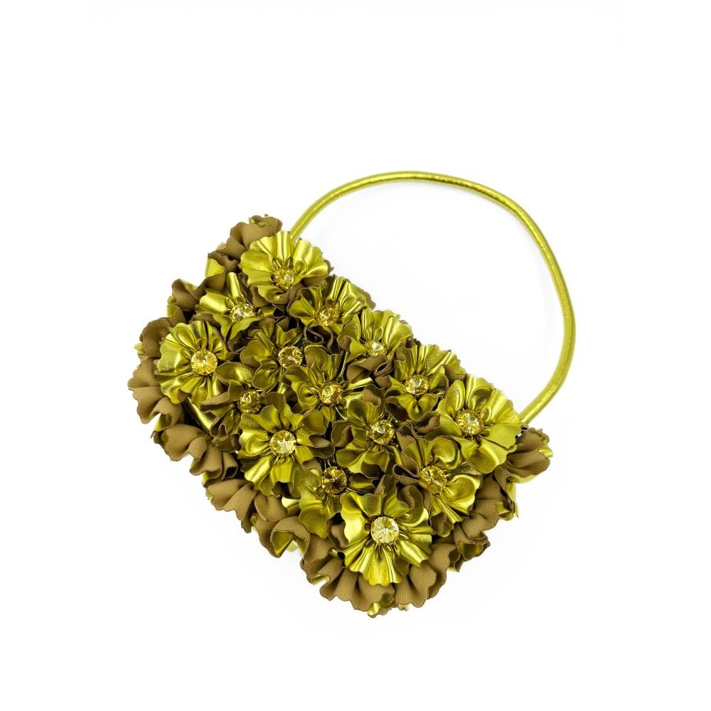 Baguette Fleurs D'Ete Bag - Lime