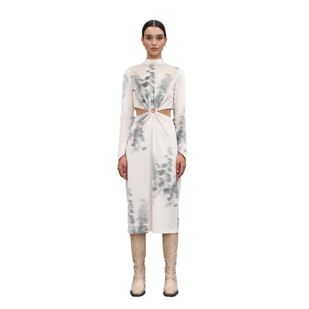 Marguerite Dress - Abstract Tofu & Green Forest