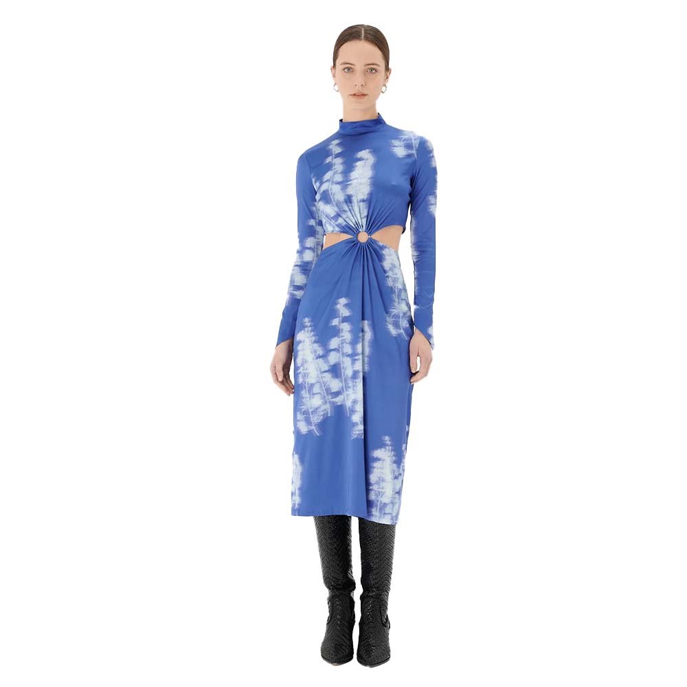 Marguerite Dress - Abstract Dazzling Blue & Ice Melt