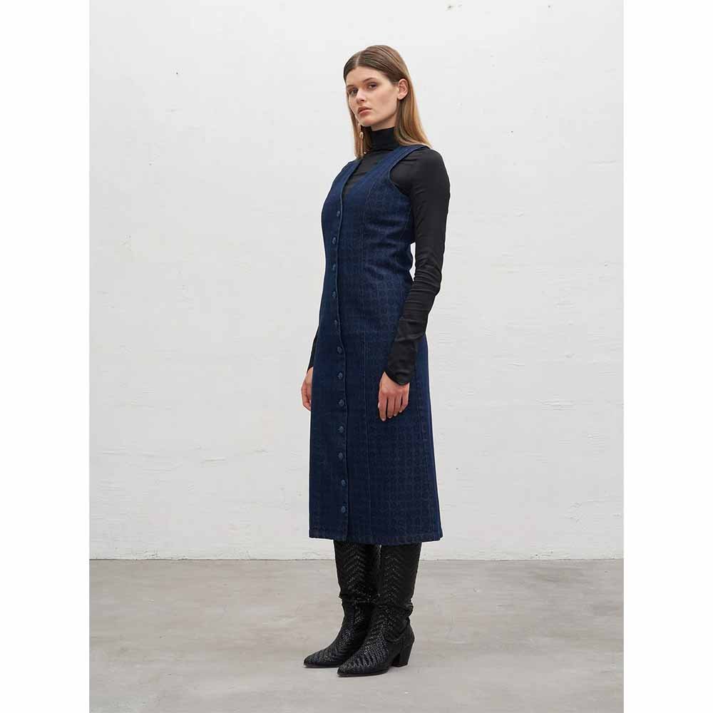 Calvinia Dress - Blue & Black