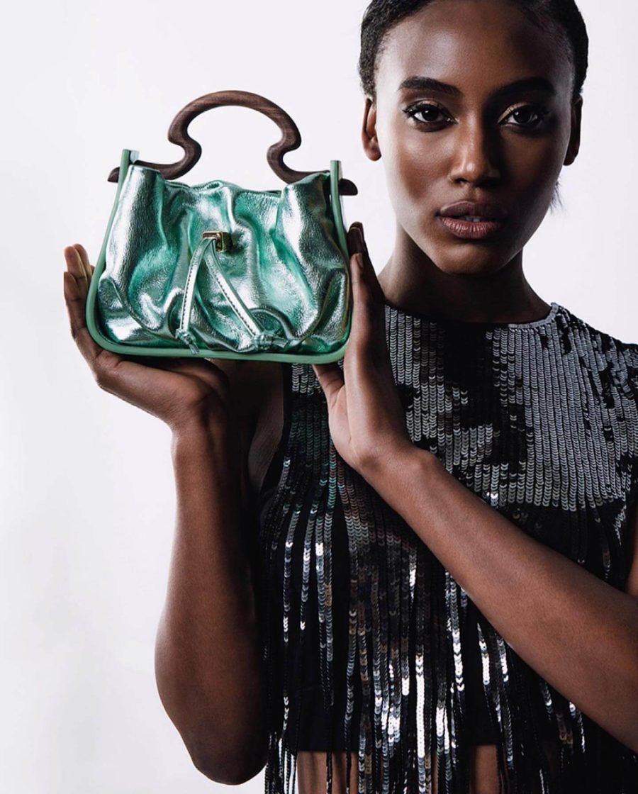Nemidiana La Mini Glam Green Bag
